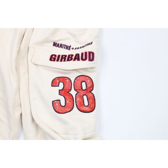 NOS Vintage 90s Marithe Francois Girbaud Mens XL Baggy Wide Leg Cargo Sweatpants - Picture 5 of 11